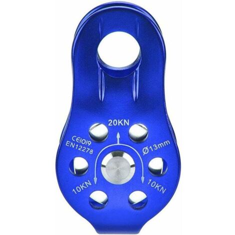 Polea de cuerda giratoria única de alta resistencia de 20kN, equipo de rescate arborista para escalada de árboles fijos, polea única para rappel