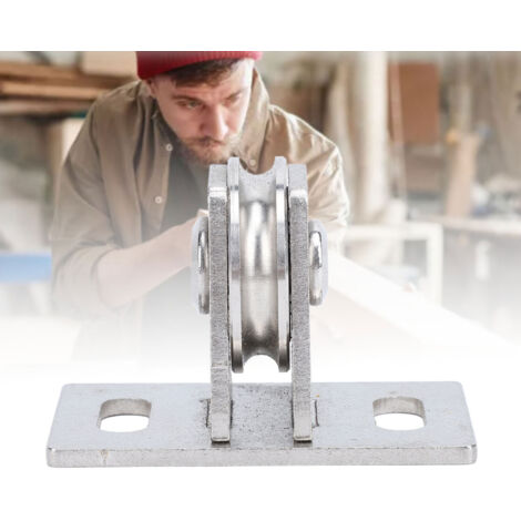 Polea de desviación fija fabricada en acero al carbono con rodamientos dobles de bajo nivel de ruido, capacidad de carga de 150 kg, para montaje en pared en gimnasios domésticos, escaleras y más.