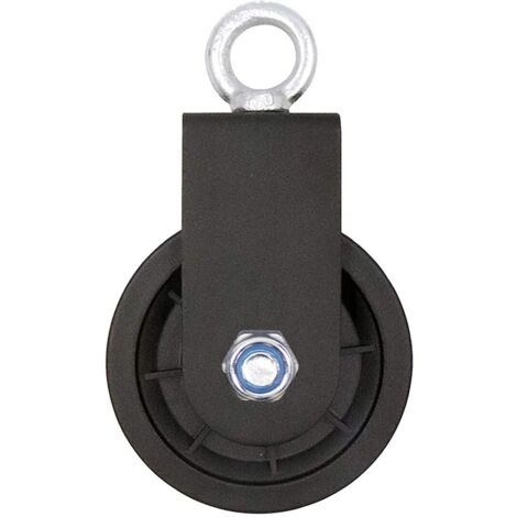 Polea giratoria, polea simple con soporte de montaje en forma de U, rodillo de elevación giratorio para cable de acero, polea para entrenamiento de fuerza, 1 unidad