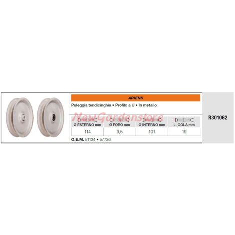 Polea loca ARIENS para tractor de césped R301062