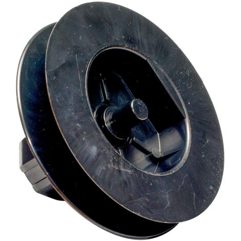 Polea plastico espiga pr21 negro para rodamiento cinta 18 mm