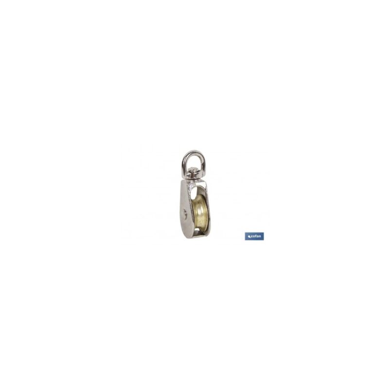 

Otros - Polea simple giratoria niquelada Ø40mm pack 10 uds