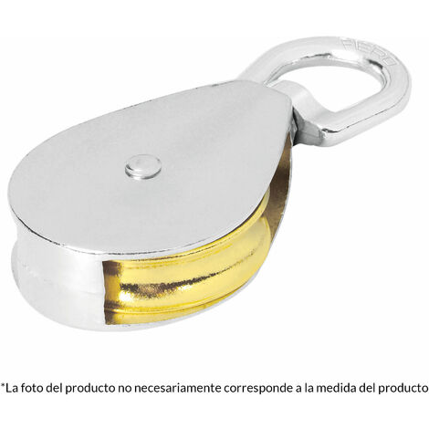 Polea simple niquelada - Ø 38 mm