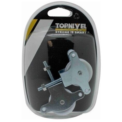 Polea Tendedero Tuerca 40Mm Plastico Cincado