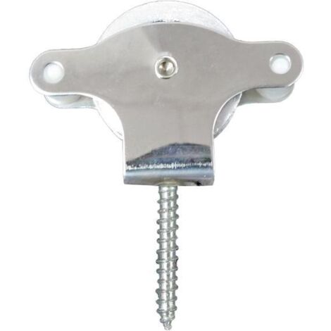 Polea Tendedero Wolfpack Inoxidable 40 mm. / Roldana Metalica Con Tirafondo