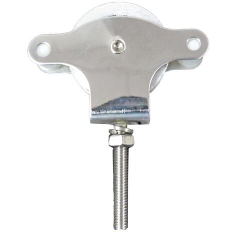 Polea Tendedero Wolfpack Inoxidable 40 mm. / Roldana Metálica Con Tornillo