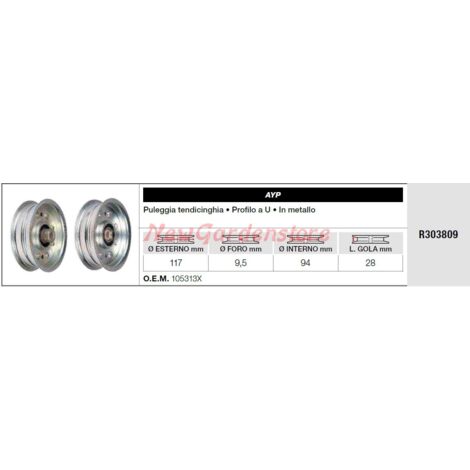 Polea tensora AYP para tractor de césped R303809