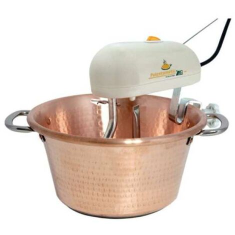 Polentina en cuivre rond induction L 4,5 cm 26 cm de diamètre