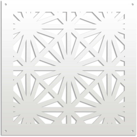 POLESTAR - Pannello in PVC traforato - Parasole - Misura: 48x48 cm - Colore: bianco