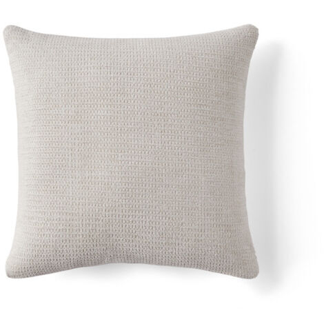 Polette - coussin - en tissu texturé - 40x40 cm - beige