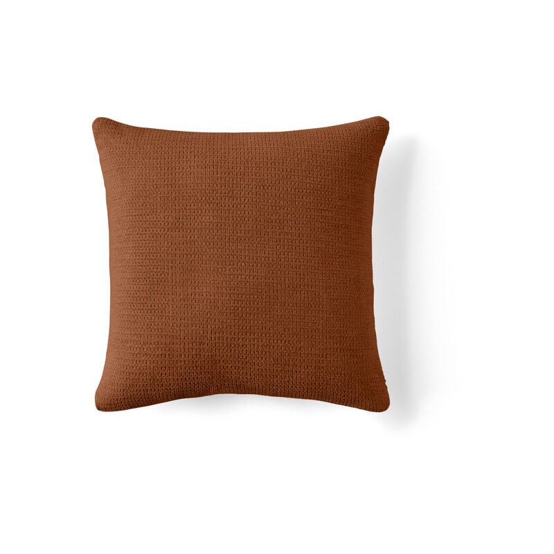Lisa Design - Polette - coussin - en tissu texturé - 40x40 cm - rouille