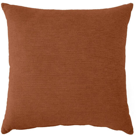 Polette - coussin - en tissu texturé - 60x60 cm - rouille