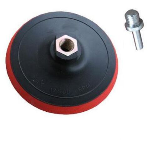 Polieraufsatz Schleifscheibe 125 mm M14 Klettverschluss Silber