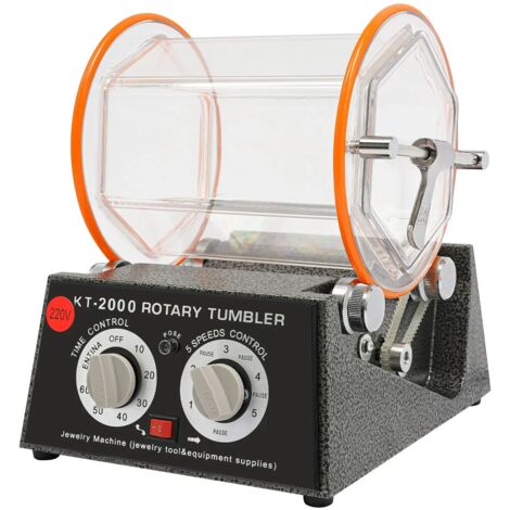 Poliermaschinen Poliertrommel Kugelmühle Rotationspolierer Poliermaschine 5KG Rotary Jewelry Polisher Finisher (5kg)