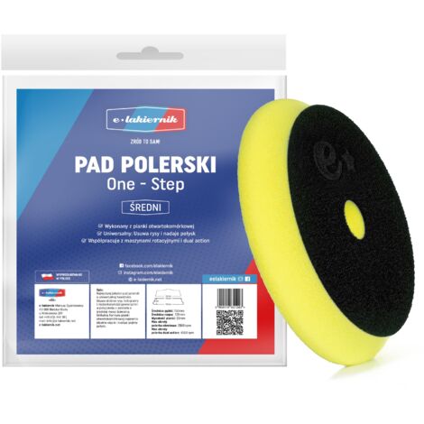 Polierpad Medium 150mm mit Klett 125mm Schwammscheibe e-lakiernik