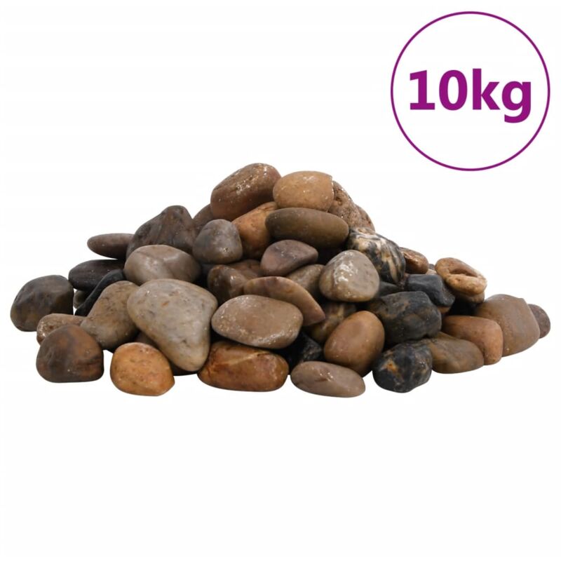Polierte Kiesel 10 Kg Mehrfarbig 2-5 Cm Vidaxl