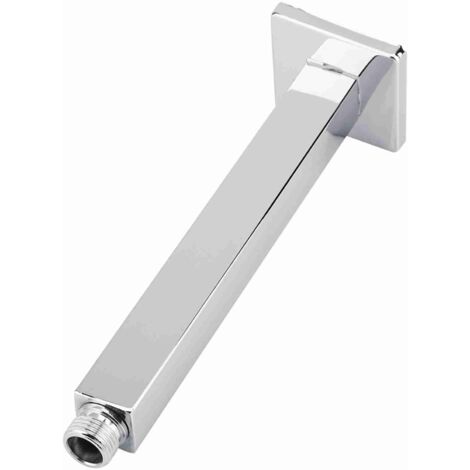 Polierter Edelstahl-Duscharm-Armaturenkörper zur Wandmontage – 20 cm, Chrom G1/2 mit dekorativer Abdeckung