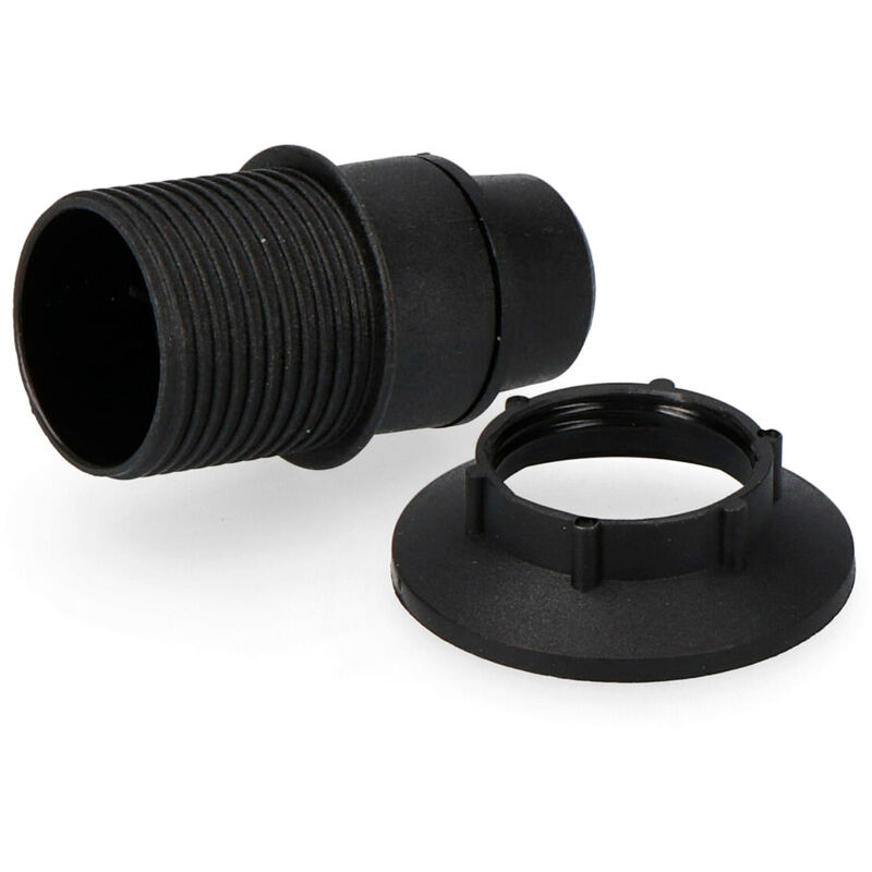 

Portalamparas e-14 semiroscado + arandela 44025 envasado negro - EDM