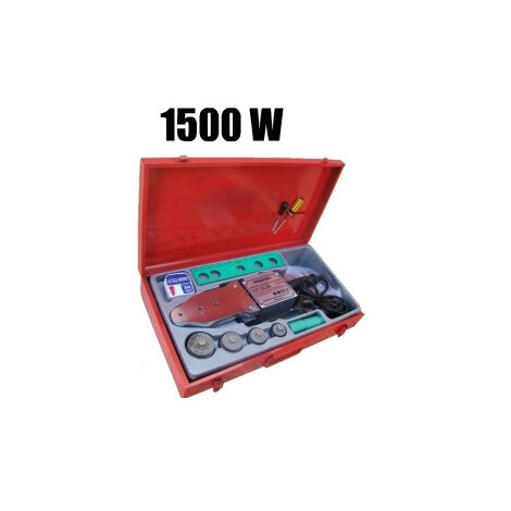 Polifusore/Saldatore per tubi in polipropilene 1500W con 4 matrici e accessori
