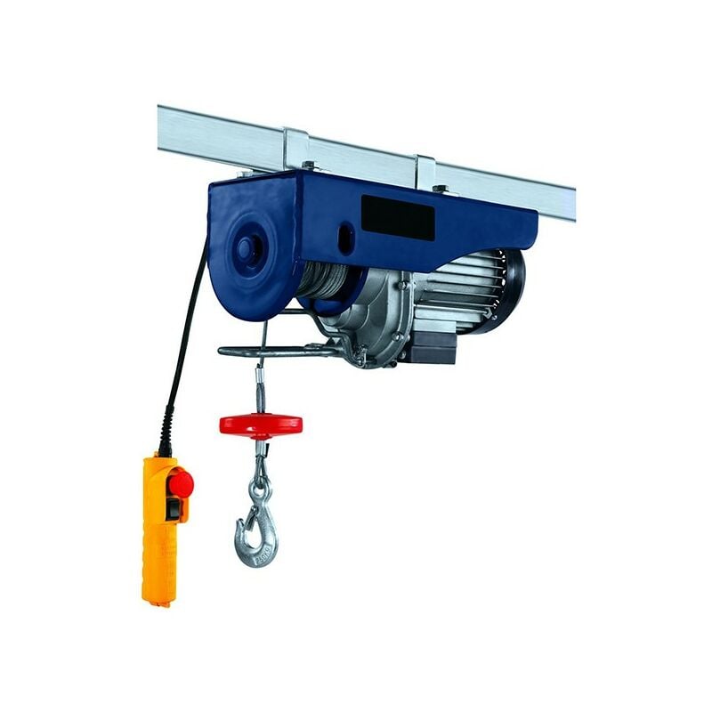 

Polipasto 300/600 kg | Gancho duplicador, Cable 12 metros, 1050W | Aparejo profesional