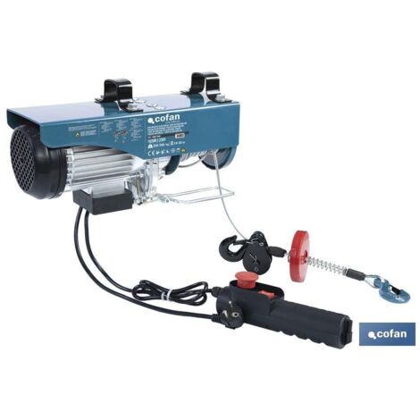 Polipasto eléctrico 1020 W 250/500 kg elevación 10/20 m