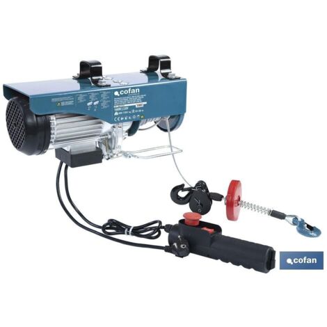 Polipasto eléctrico 1800 W 600/1200 kg elevación 10/20 m