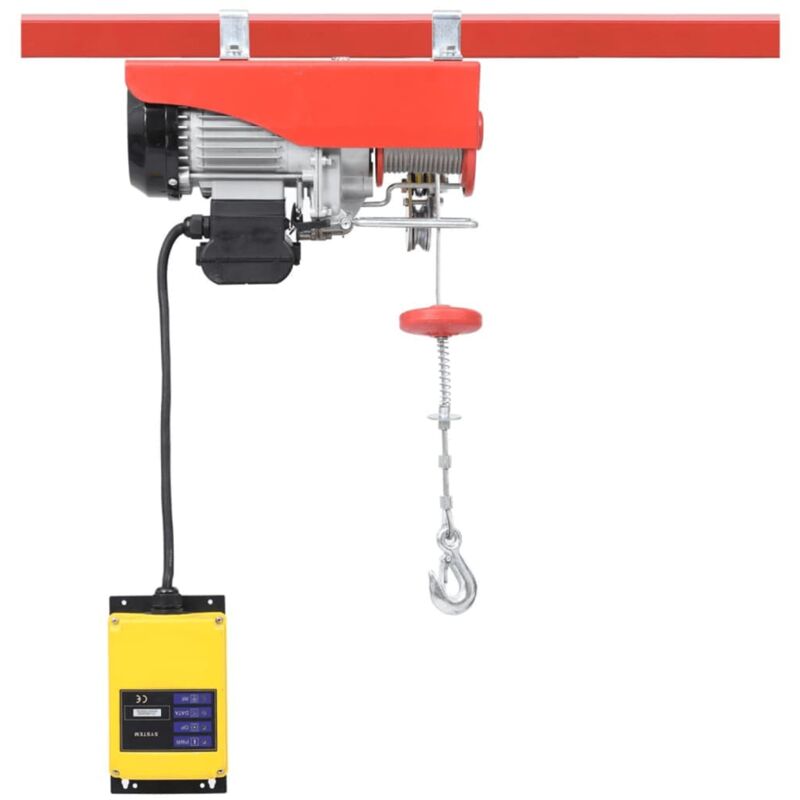 

vidaXL Polipasto eléctrico con mando a distancia 1000 W 300/600 kg - Rojo