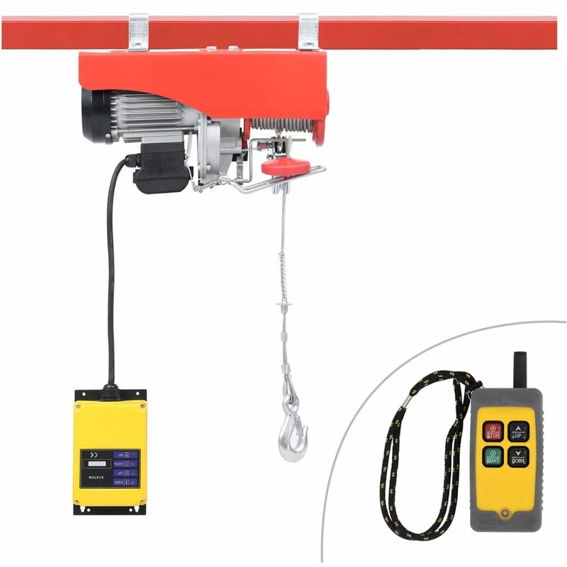 

vidaXL Polipasto eléctrico con mando a distancia 1300 W 500/999 kg - Rojo