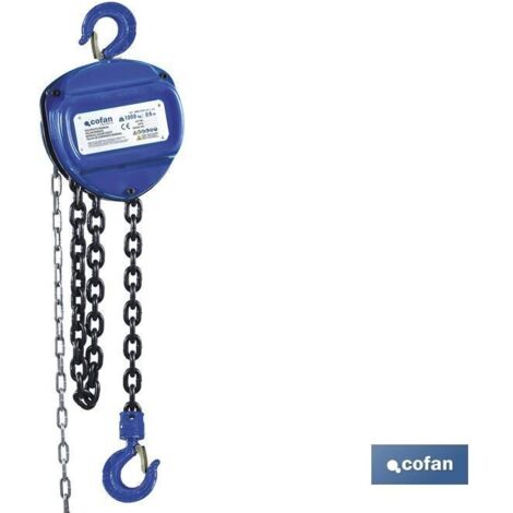 Polipasto manual 1,0 t con elevación de 6 m y cadena de grado 80 resistente