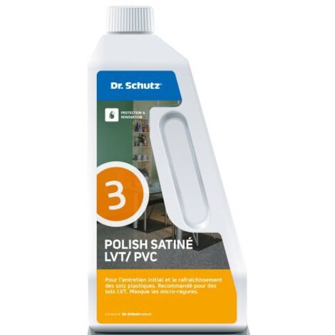 Polish mat pour sols LVT et PVC 0,75L – Pellicule d'entretien mat et antidérapante – Nettoyage facile et protection durable – Dr Schutz