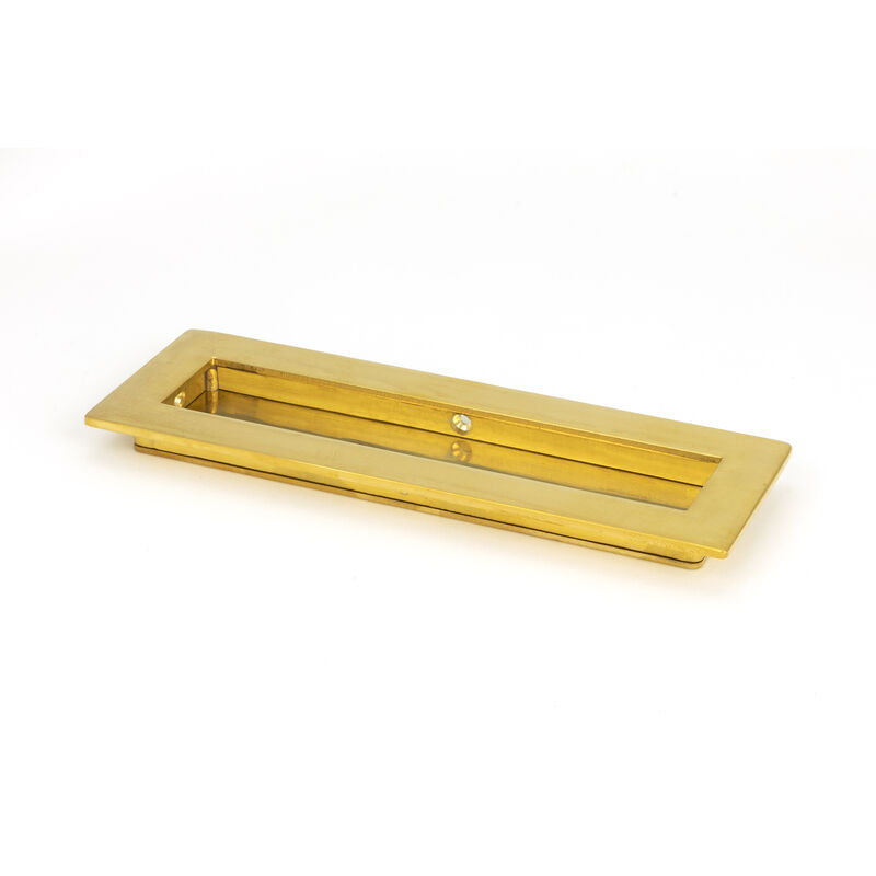 From The Anvil Polished Brass 175mm Plain Rectangular Pull