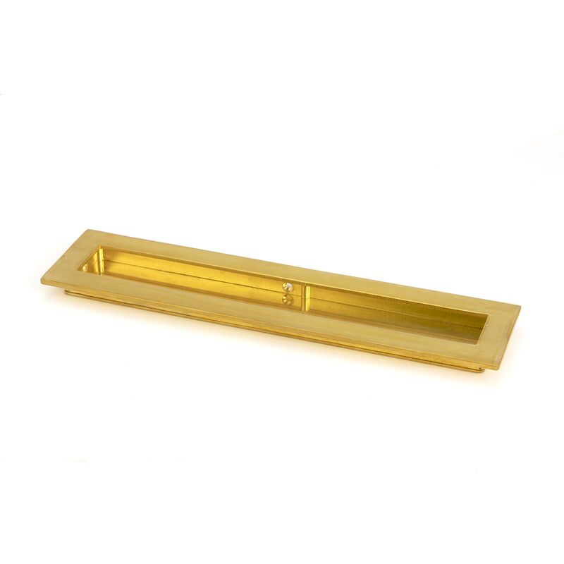 From The Anvil - Polished Brass 250mm Plain Rectangular Pull