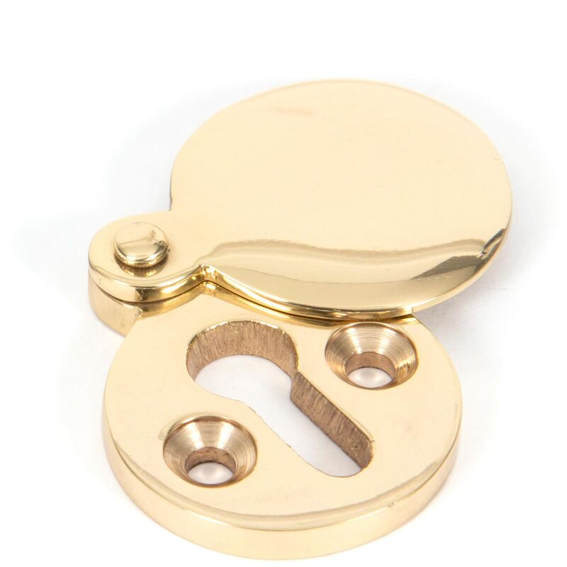 From The Anvil - Polished Brass 30mm Round Escutcheon