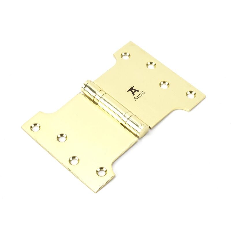 From The Anvil - Polished Brass 4' x 4' x 6' Parliament Hinge (pair) ss