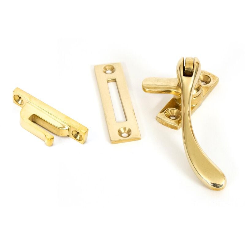 Polished Brass Peardrop Fastener - From The Anvil