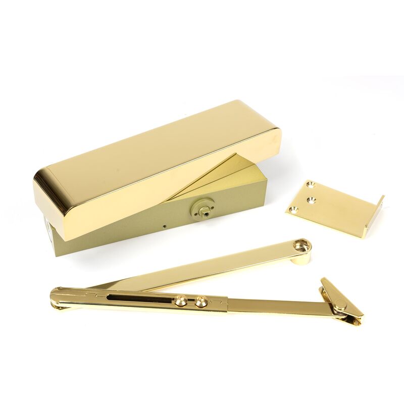 From The Anvil - Polished Brass Size 2-5 Door Closer & Cover