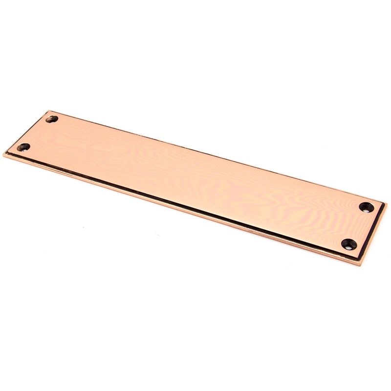 Polished Bronze 300mm Art Deco Fingerplate - From The Anvil