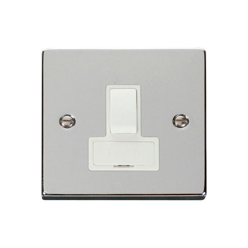 Se Home - Polished Chrome 13A Fused Connection Unit Switched - White Trim