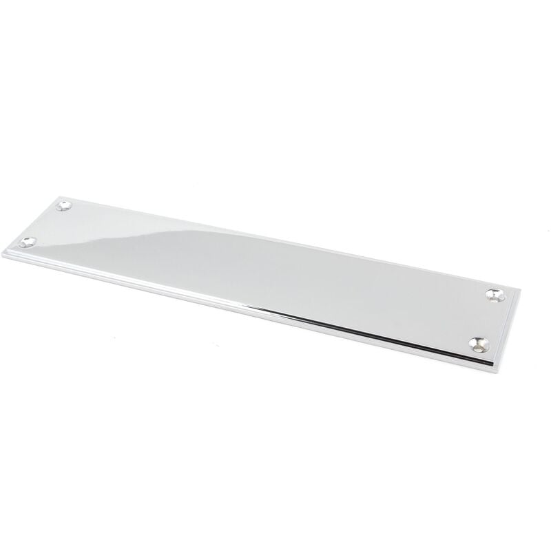 Polished Chrome 300mm Art Deco Fingerplate - From The Anvil