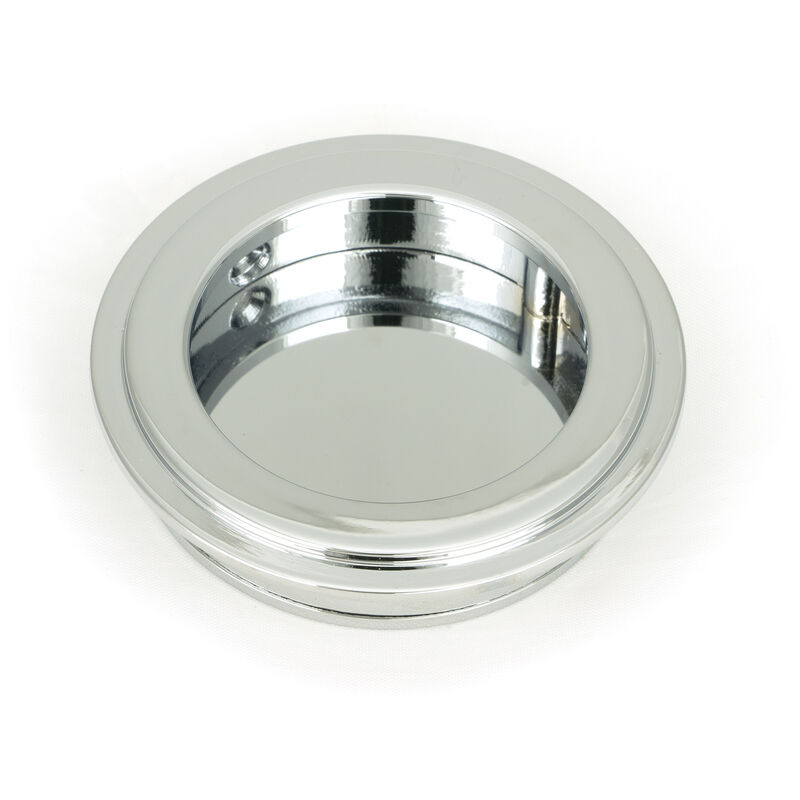 From The Anvil - Polished Chrome 60mm Art Deco Round Pull