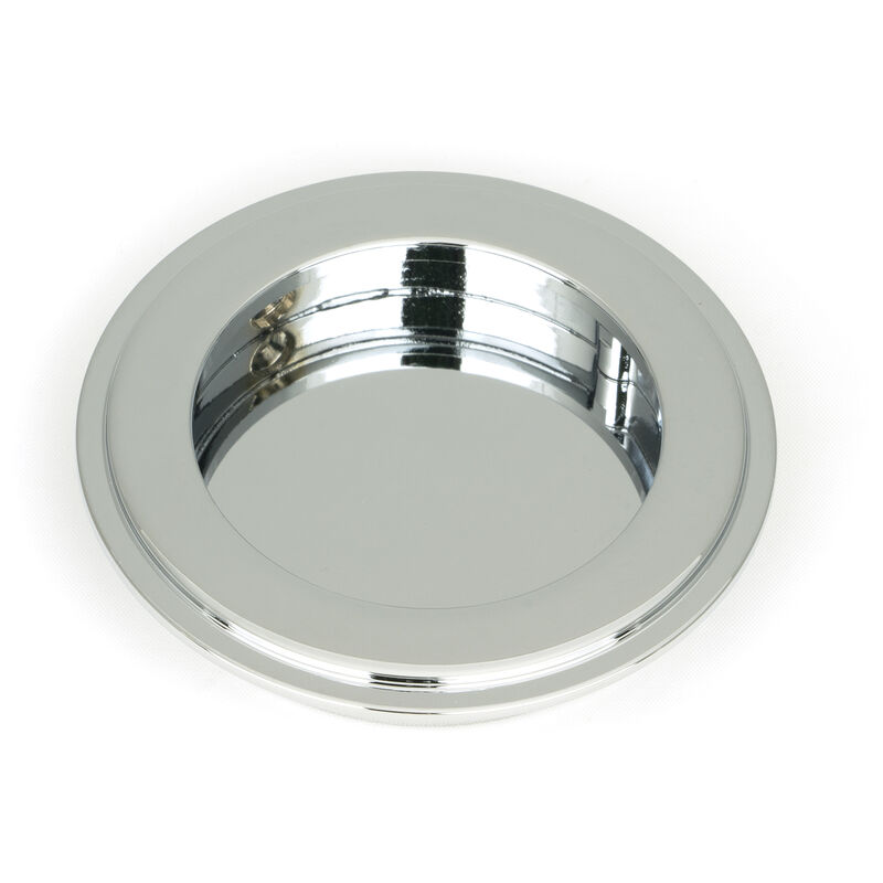 From The Anvil - Polished Chrome 75mm Art Deco Round Pull