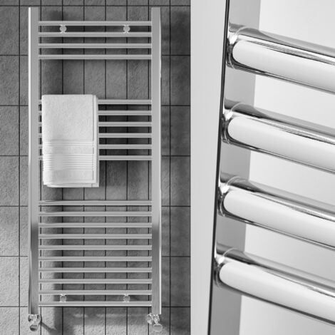 Polished Chrome 800 x 300mm Heated Bathroom Towel Rail Warmer Ladder Radiator