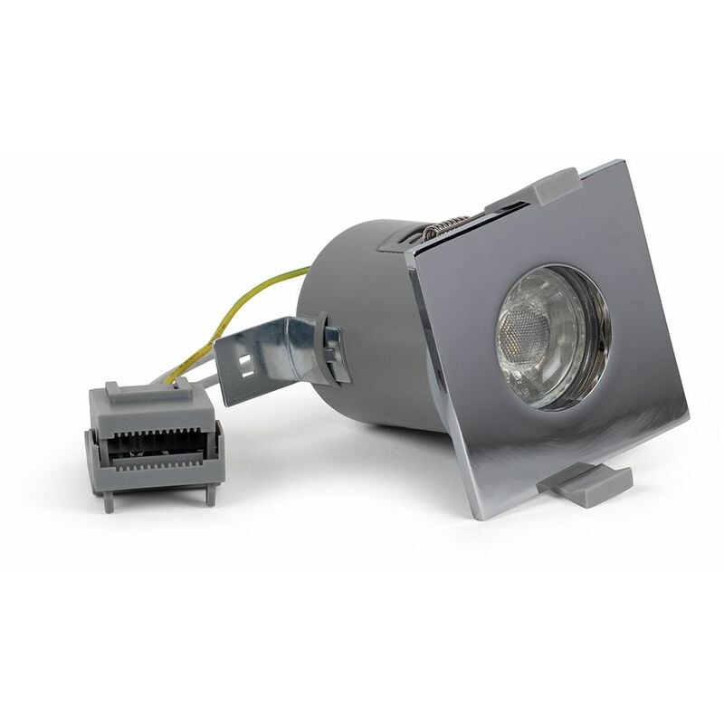 Se Home - Polished Chrome GU10 Square Fire Rated Downlight - IP65