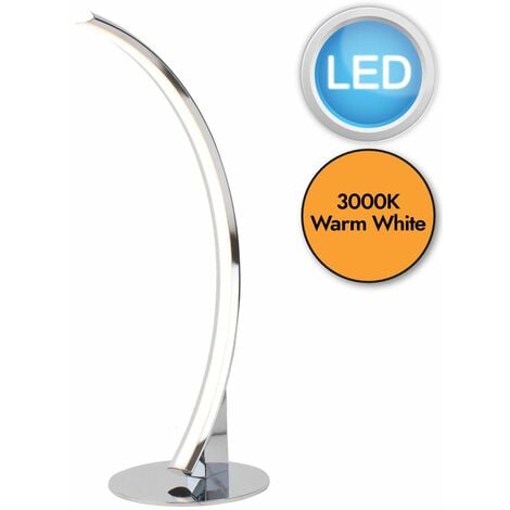 Polished Chrome LED Arc Table Lamp