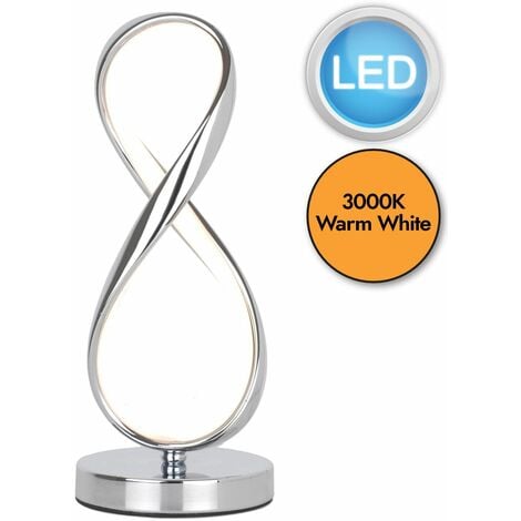 Polished Chrome LED Infinity Table Lamp