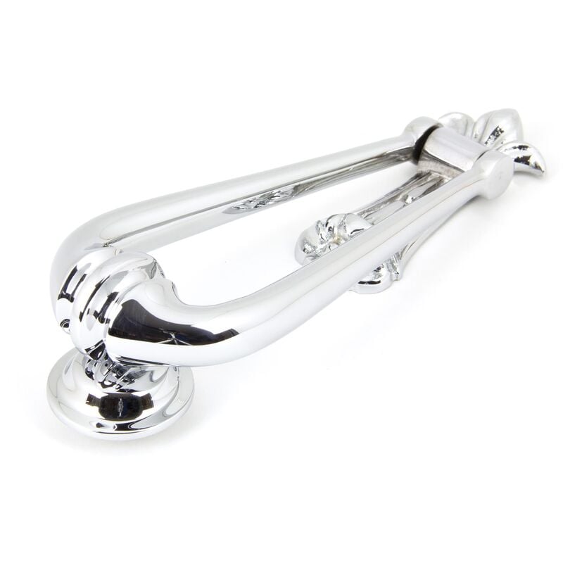 Polished Chrome Loop Door Knocker - From The Anvil