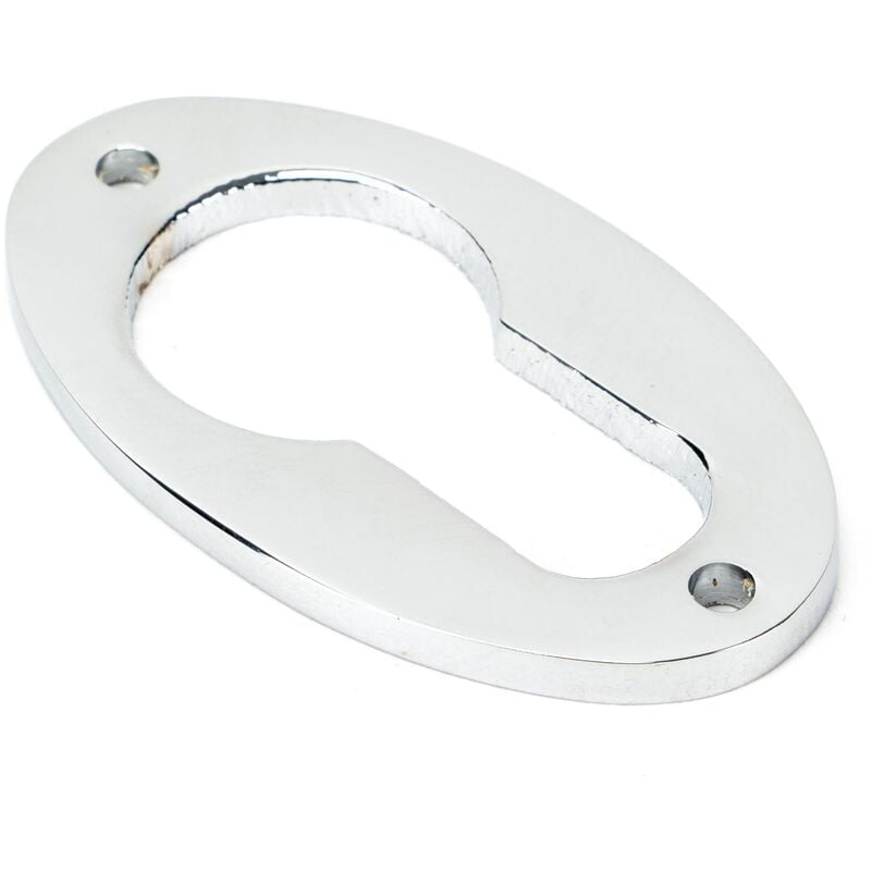 From The Anvil - Polished Chrome Oval Euro Escutcheon