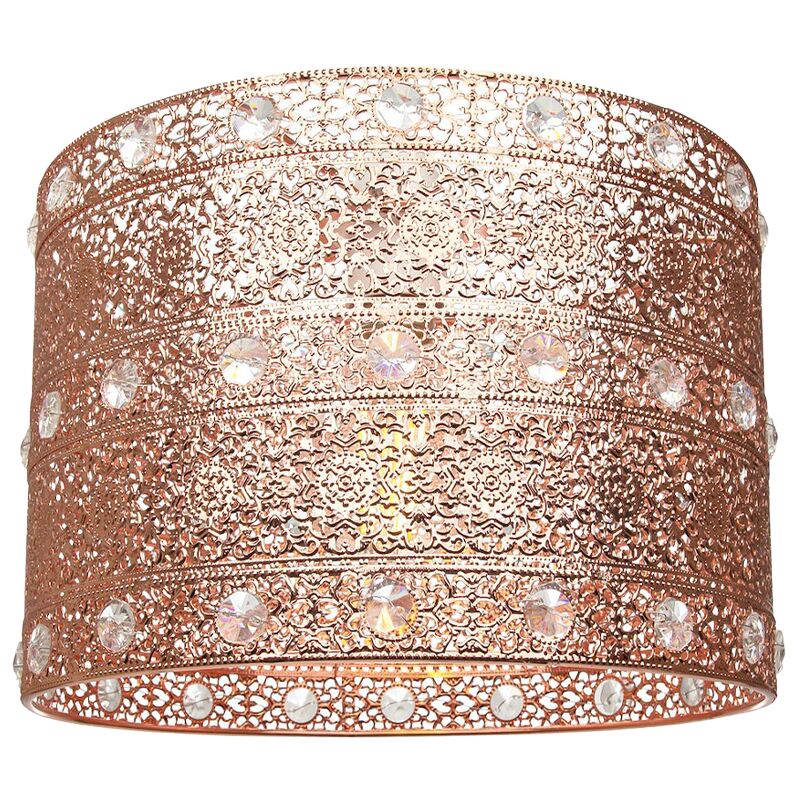 Polished Copper Acrylic Gem Moroccan Style Chandelier Pendant Light Shade by Happy Homewares