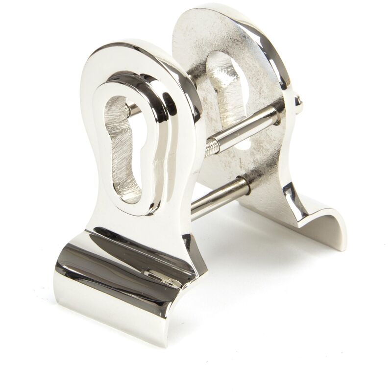From The Anvil - Polished Nickel 50mm Euro Door Pull (Back to Back fixings)