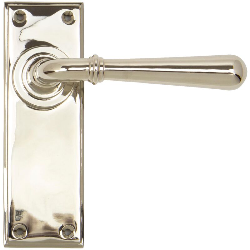 From The Anvil Polished Nickel Newbury Lever Latch Set